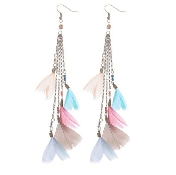 🎉4 for $15🎉Beautiful boho feather earrings NWT! - Picture 4 of 4